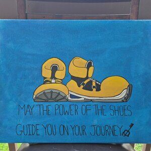 Painting of Sora's Shoes from Kingdom Hearts
